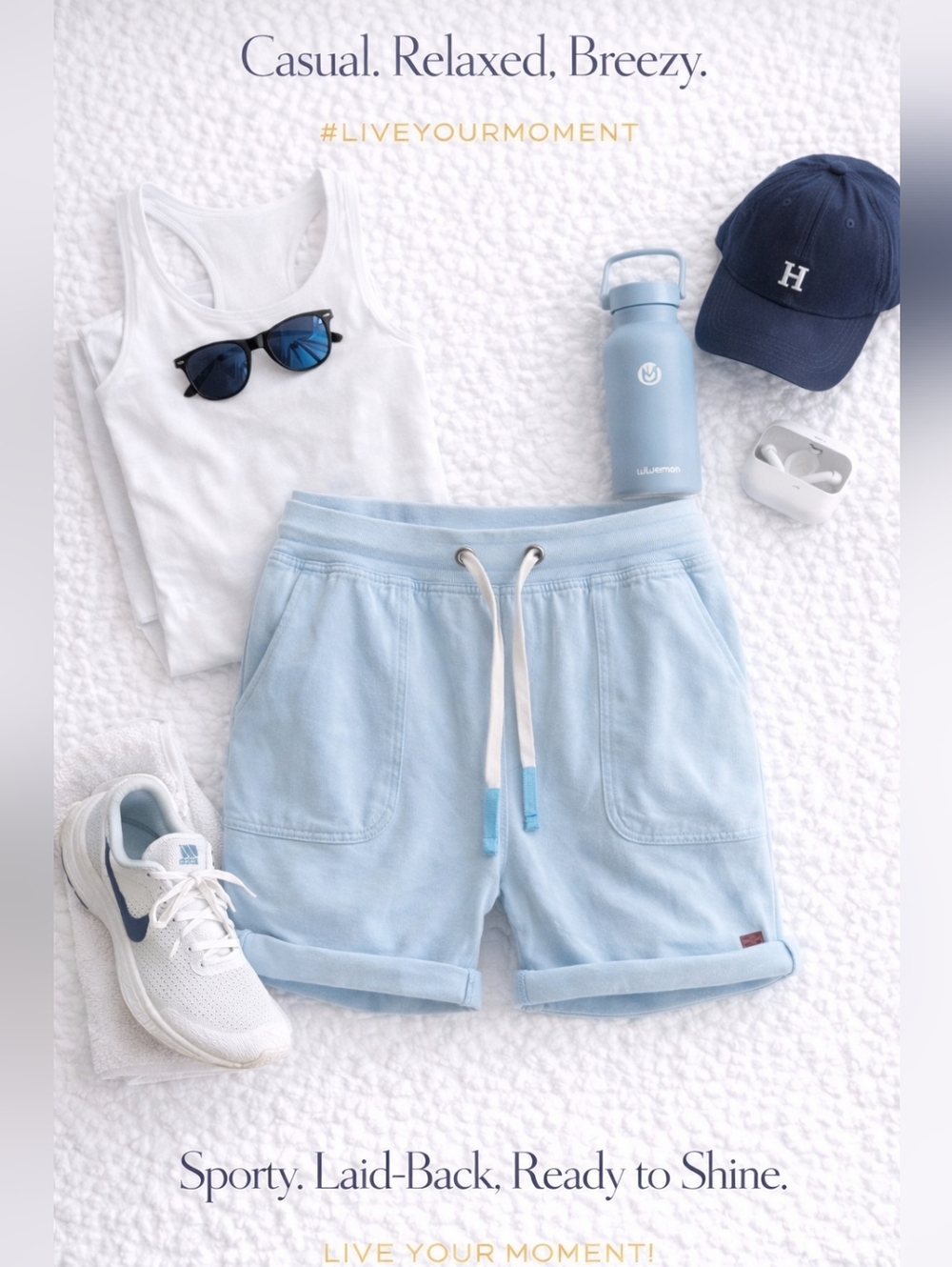 Peace Love World Light Blue Tee with Bold 'LOVE LIFE' Label